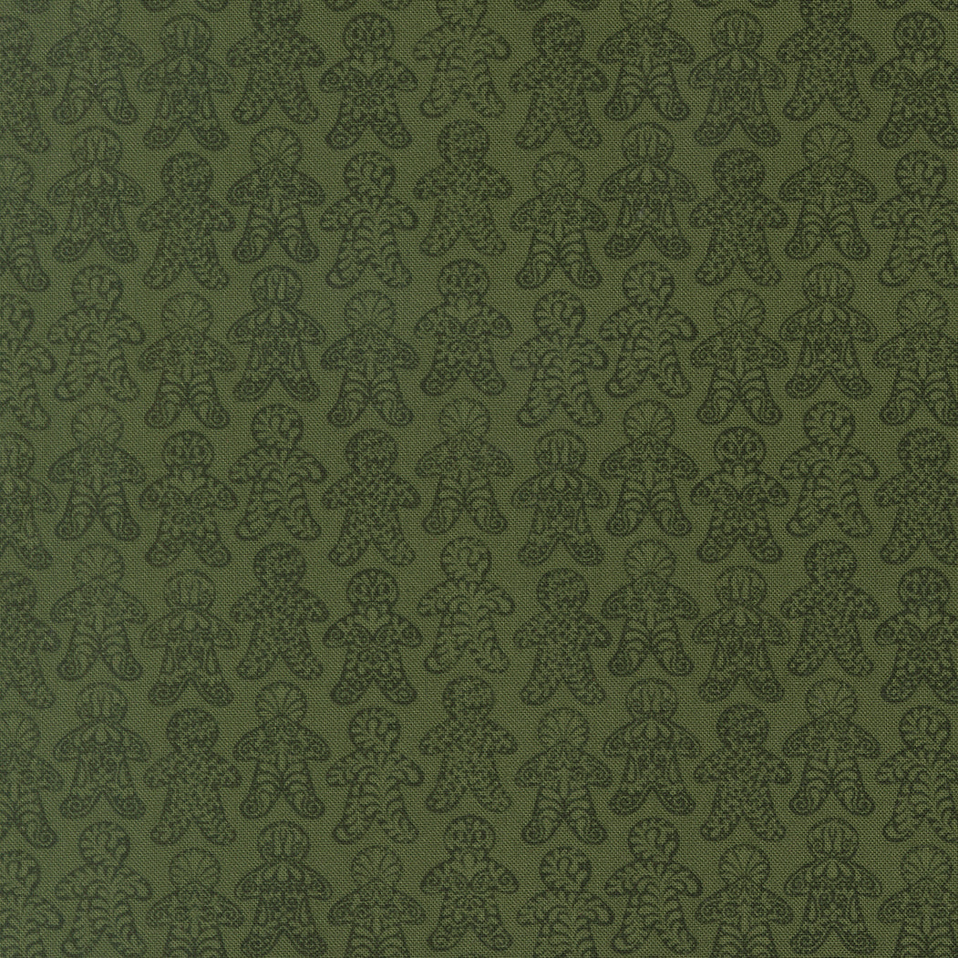 Gingerbread Lane patterned cotton quilting fabric by Moda