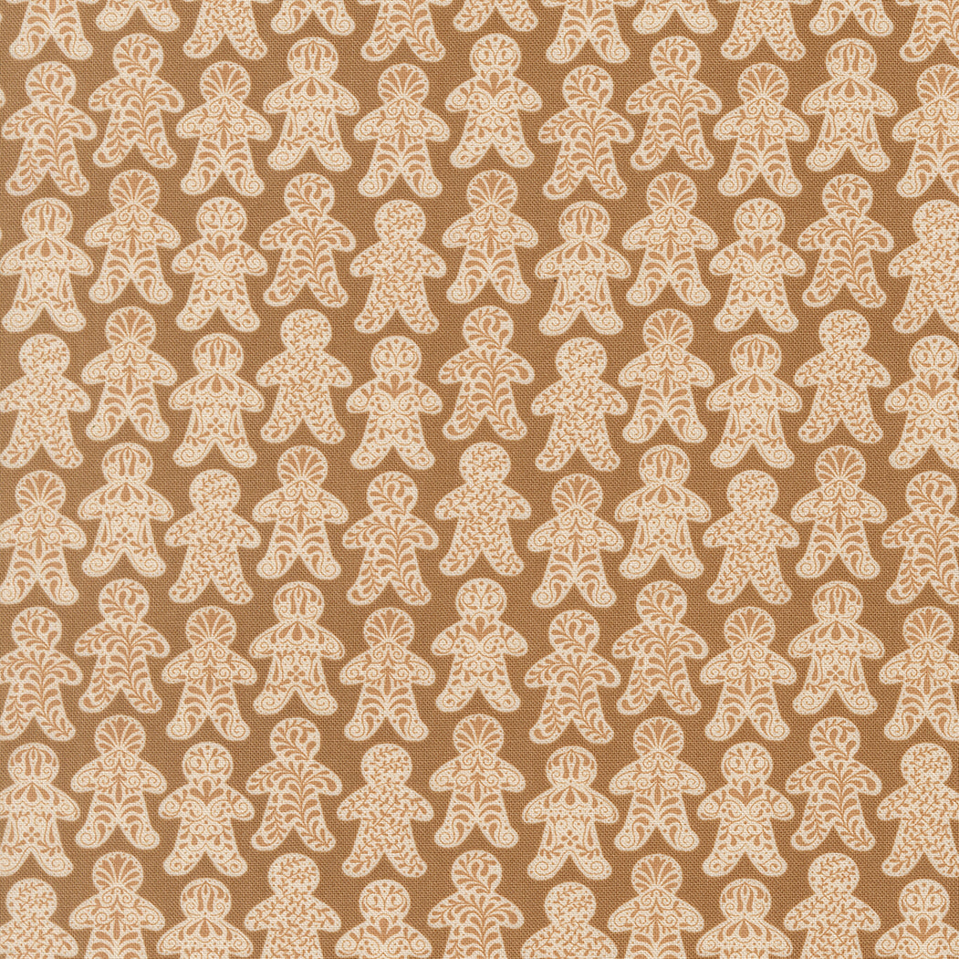 Gingerbread Lane patterned cotton quilting fabric by Moda