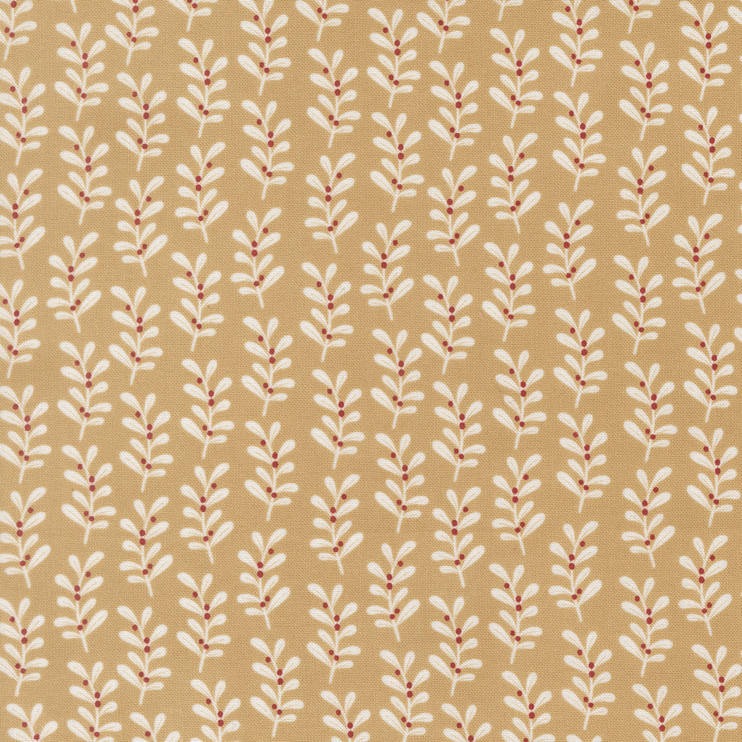 Gingerbread Lane patterned cotton quilting fabric by Moda