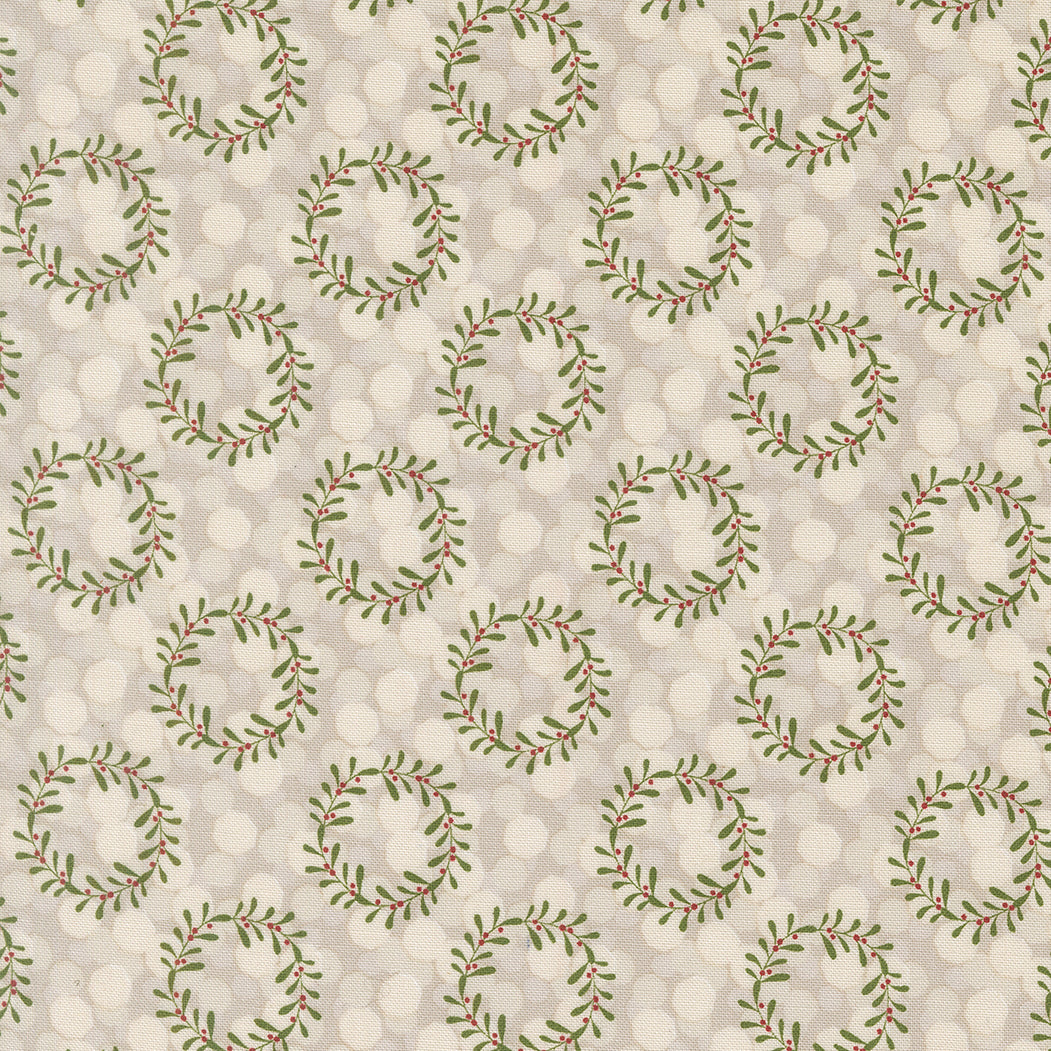 Gingerbread Lane patterned cotton quilting fabric by Moda