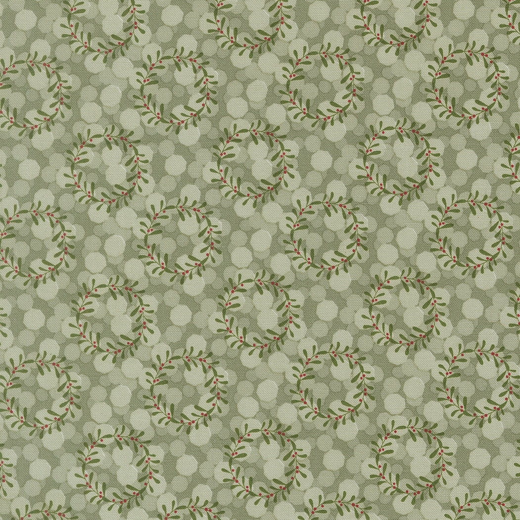 Gingerbread Lane patterned cotton quilting fabric by Moda