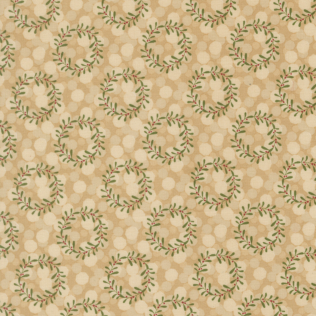 Gingerbread Lane patterned cotton quilting fabric by Moda