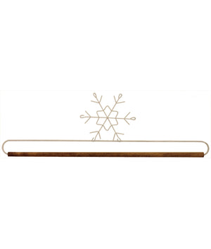 Ackfeld 16" White Snowflake  Hanger With ¼" Dowel