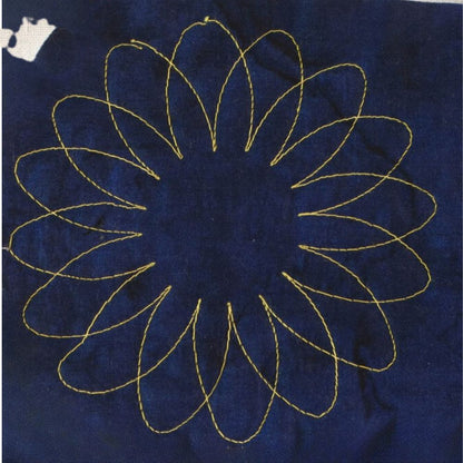 Quilter's Rule ⅛" Mini Sunflower Pack of 1 - quilting ruler and template - detail view