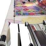 Longarm Align and Straight Guide Attached to Quilting Frame In Use