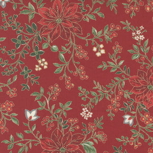 Merry Manor Metallic patterned cotton quilting fabric by Moda