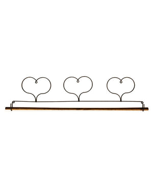 Ackfeld 12" Three Heart  Wire Hanger With Dowel
