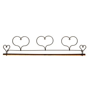 Ackfeld 16" Three Heart Wire Hanger with With ¼" Dowel