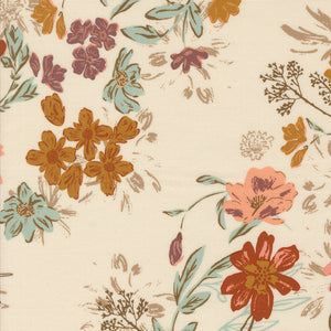 Foraged, Found & Hand Me Down patterned cotton quilting fabric by Moda