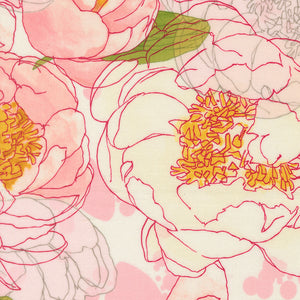 Darling Peony patterned cotton quilting fabric by Moda