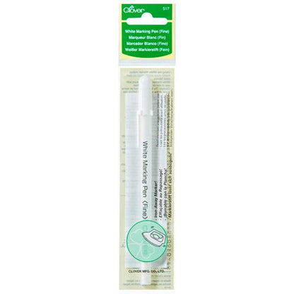 White marking pen in packaging with Clover branding on a white background