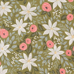 Berry & Pine patterned cotton quilting fabric by Moda