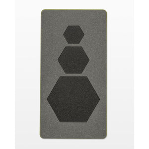 AccuQuilt GO! Hexagons 2½" 1½" 1" (2¼", 1¼" ¾" Finished Edge) die - quilting shapes cut with precision and speed