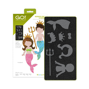AccuQuilt GO! Mermaid King & Queen Appliqué Die