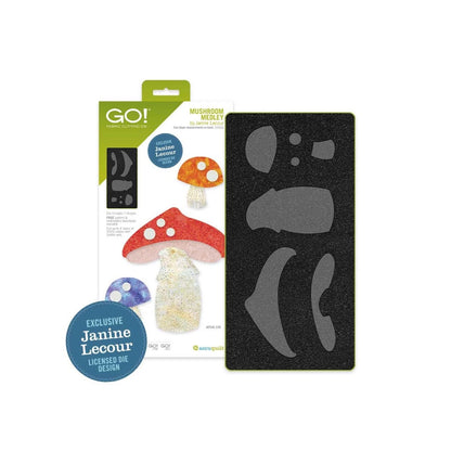 AccuQuilt GO! Mushroom Medley Appliqué Die by Janine Lecour