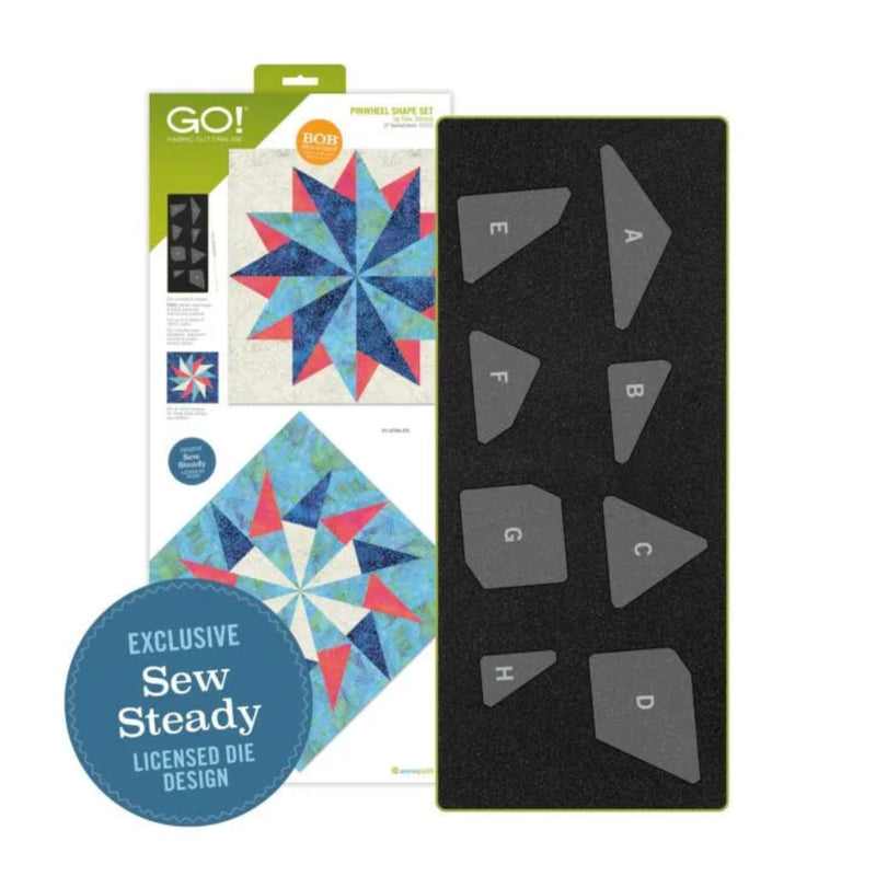 Accuquilt GO! Pinwheel Shape Set-12" Finished by Sew Steady