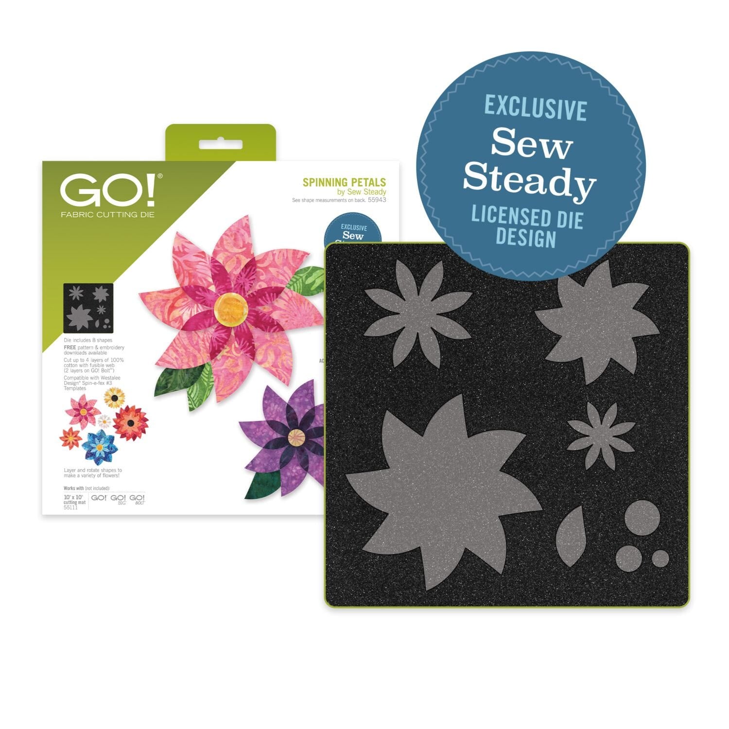 AccuQuilt GO! Spinning Petals by Sew Steady