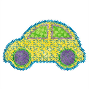 Cute Cars set 1 -Digital Download - craft pattern by V-Stitch Designs - detail view