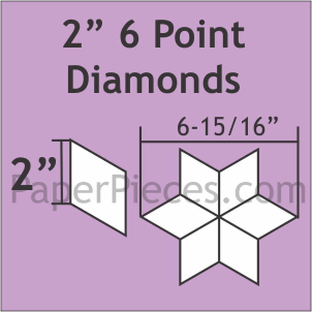 Paper Pieces 6 Pointed Star Diamond 2" 60 degree