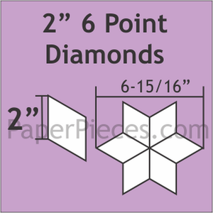 Paper Pieces 6 Pointed Star Diamond 2" 60 degree