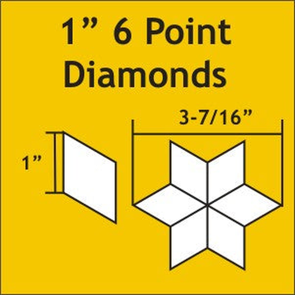 6 Pointed Star Diamonds 1" - Paper Pieces