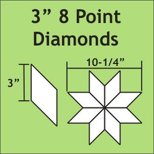 8 Pointed Star 3" Diamond 45 degrees - Paper Pieces
