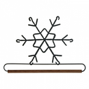 Ackfeld 6"  Snowflake Wire Hanger With Dowel - Satin Grey