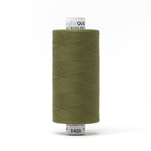 Mettler Perfect Quilting Thread 50wt 1000m Olive Drab 0420