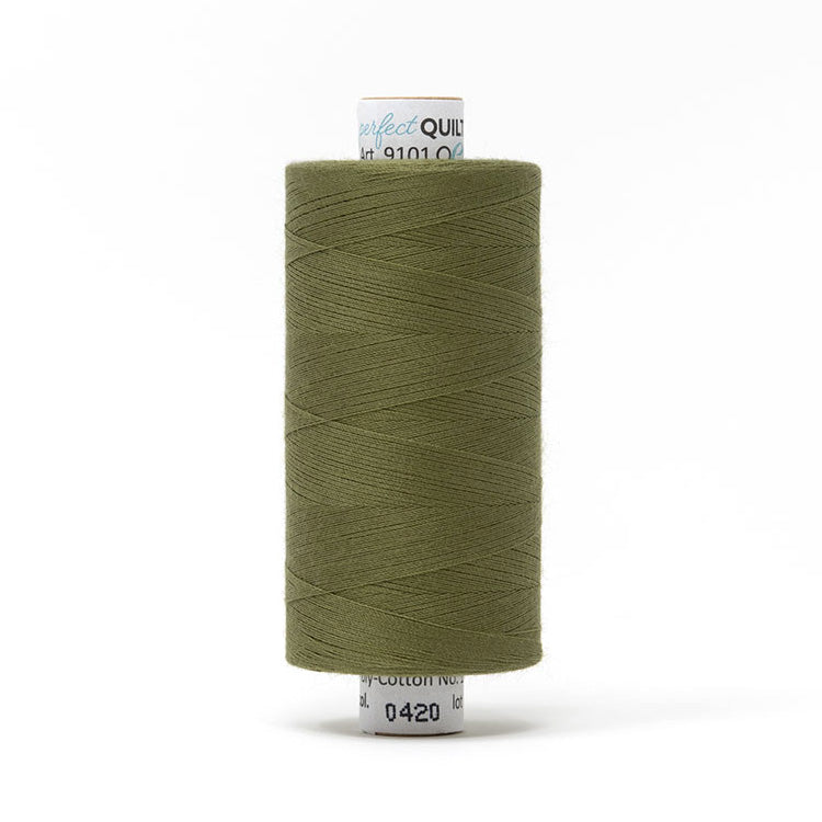 Mettler Perfect Quilting Thread 50/2 1000m Olive Drab 0420