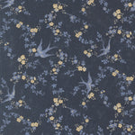 Bluebirds Nest patterned cotton quilting fabric by Moda