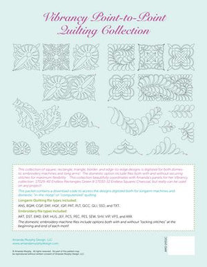 Amanda Murphy Vibrancy Point-to-Point Quilting Collection Digital Patterns