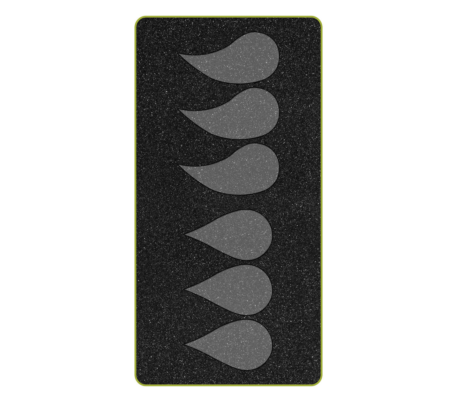 AccuQuilt GO! Feathers cutting die shown flat with six graduated curved feather shapes