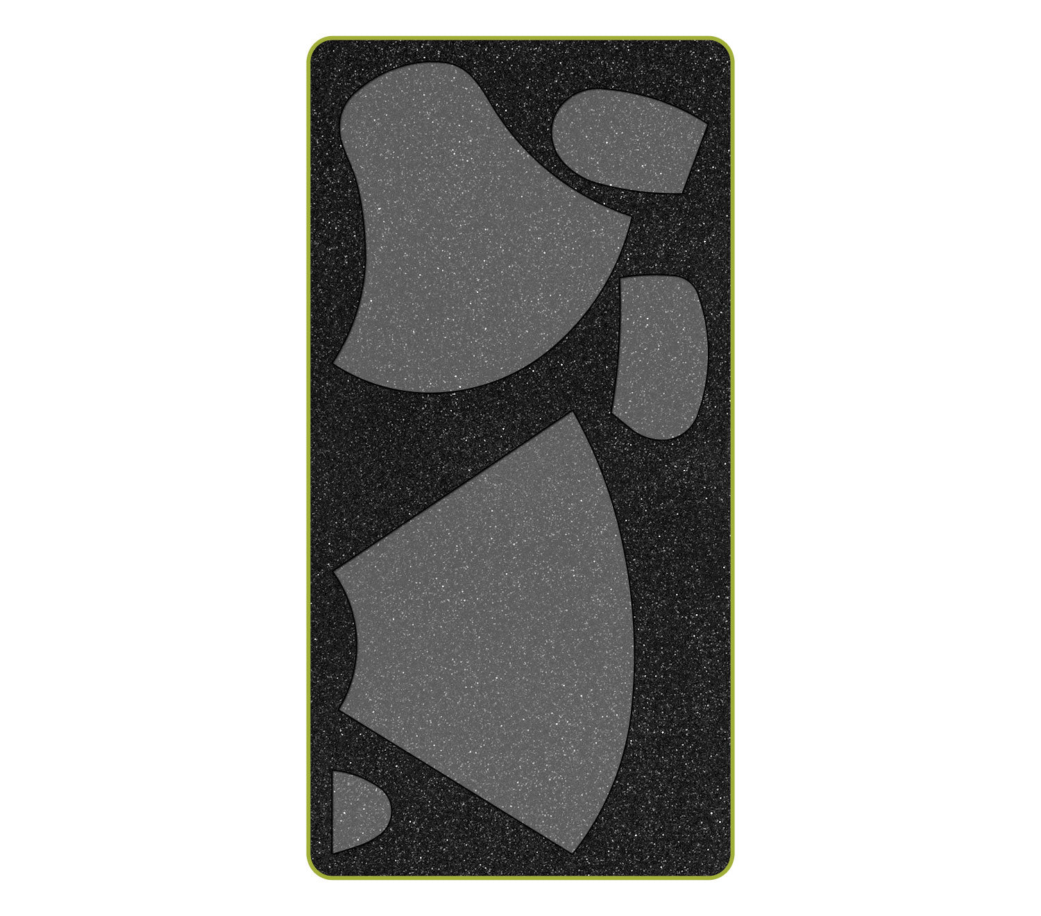 AccuQuilt GO! Sunbonnet Sue cutting die shown flat with bonnet, dress, arm, hand and shoe shapes