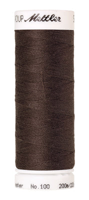 Mettler Seralon 62/2 200m 100% Polyest Earthy Brown Coal0399
