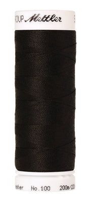 Mettler Seralon Thread 62/2 200m  100% Polyester Ebony 1050