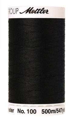 Mettler Seralon Thread 62/2 500m 100% Polyester  Black 4000