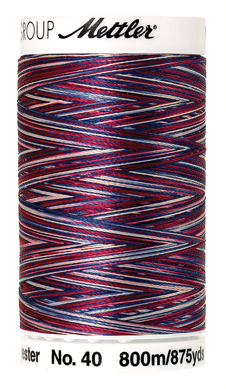 Mettler Polysheen Thread Multi 40wt 800m American Flag 9918
