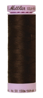 Mettler Cotton Thread 50wt 150m Very Dark Brown 1002