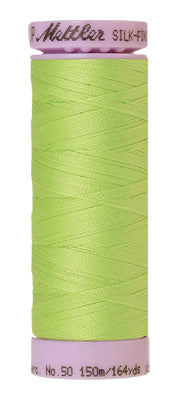 Mettler Cotton Thread 50wt 150m Bright Lime Green 1528