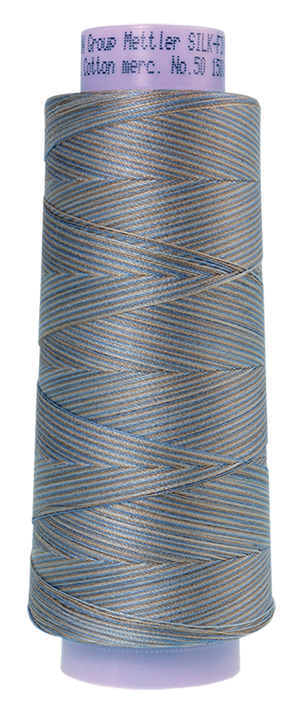Mettler Cotton Thread Multi 50wt 1372m Silvery Blues  9843