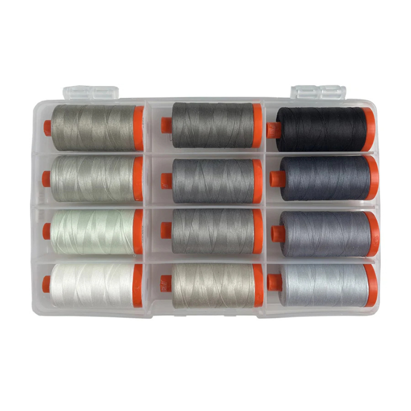 Aurifil Tula Pink Graywork 50wt 12 spools