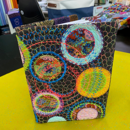 Beautifully Bound - Freemotion Quilted Notebook Cover