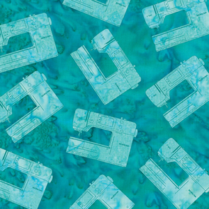 Benartex Bernina Bali Effects Studio Turquoise quilting fabric, 100% cotton, 45 inches wide
