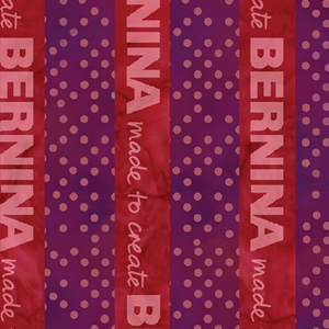 Benartex Bernina Stripe Red/Multi cotton quilting fabric with a red and multi-colour stripe design
