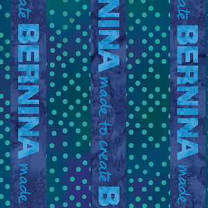 Benartex Bernina Stripe Blue/Multi cotton quilting fabric with a blue and multi-colour stripe design

