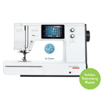 Bernette b79 ex display in white with embroidery module attached - Ex Demo label and Includes Embroidery Module green badge