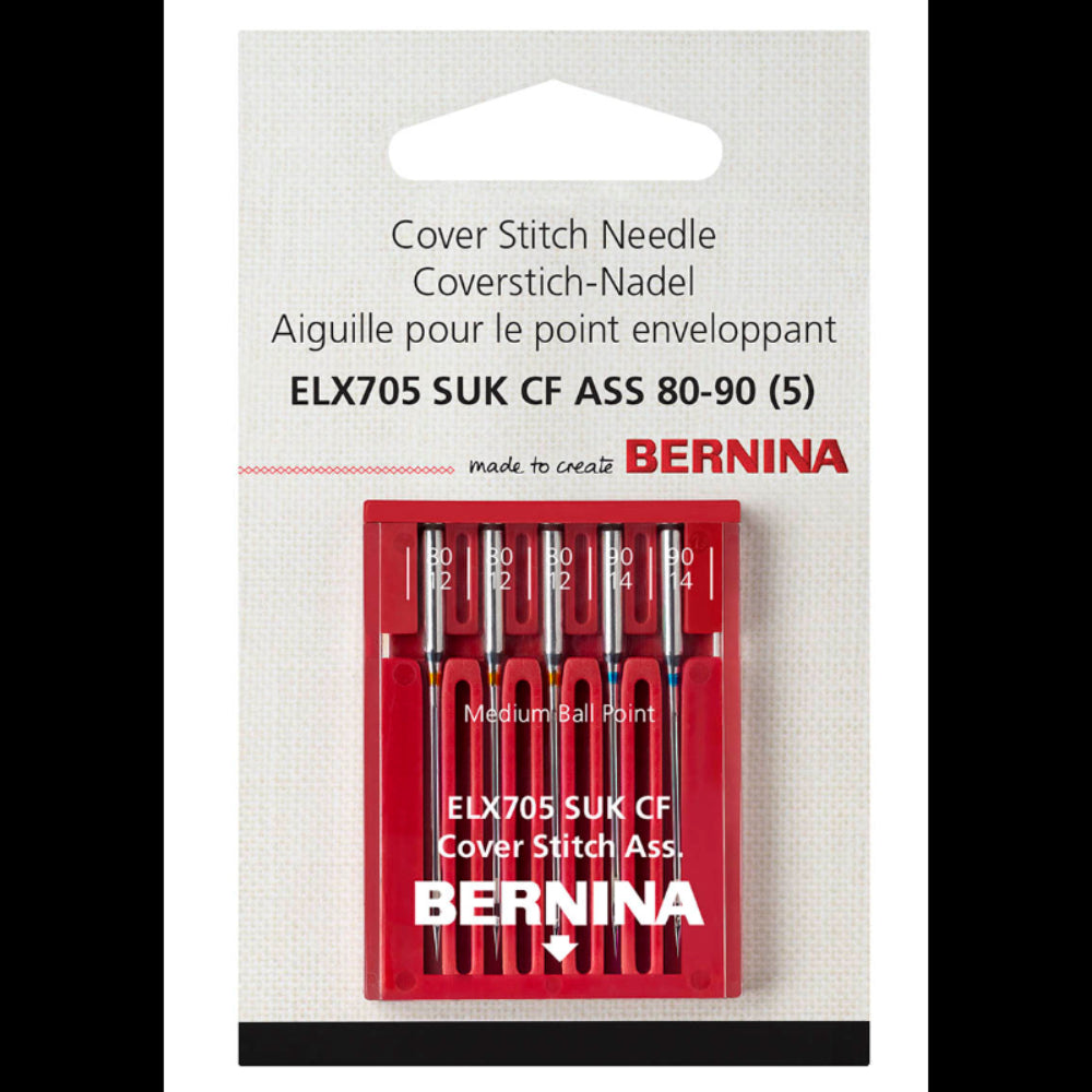 Bernina ELx705 CF coverstitch needles pack of 5, available in assorted SUK 80/90

