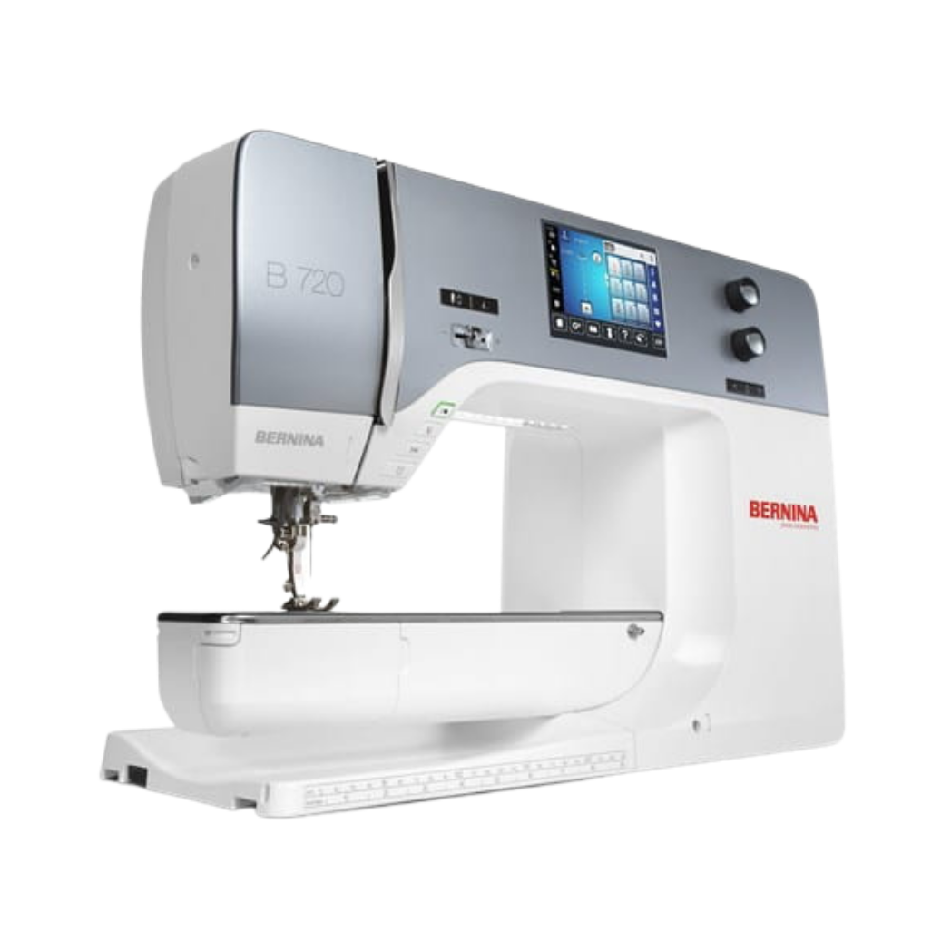 Bernina B720 sewing machine, close-up of colour touchscreen display