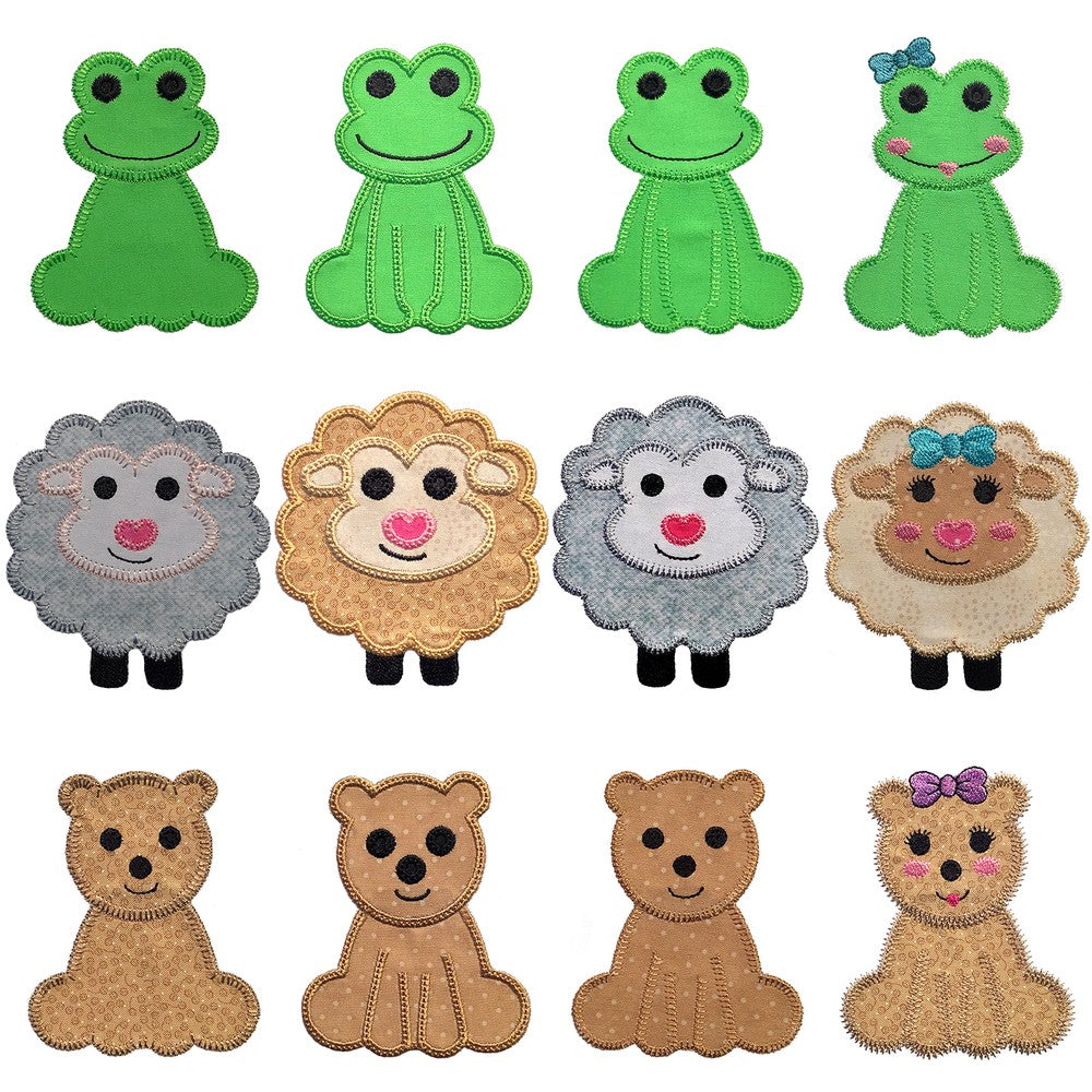 Baby Zoo Animals Set 2 - Digital Download - craft pattern by V-Stitch Designs - detail view