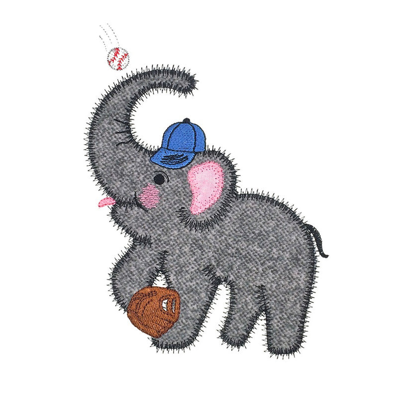 V-Stitch Designs Baseball Elephant - Digital Download